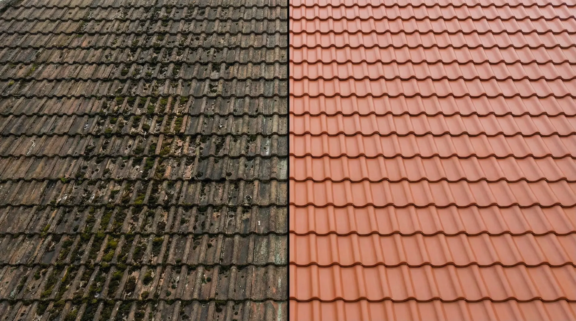 Vorher-Nachher Vergleich: Dachbeschichtung in Berlin Zehlendorf