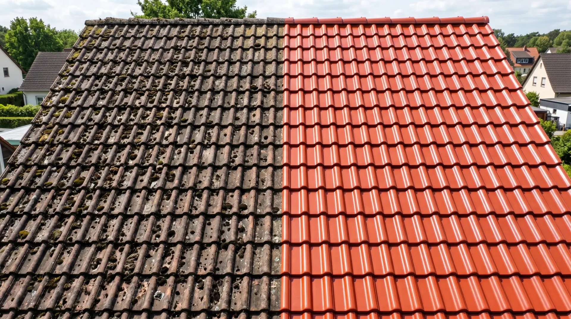 Dachbeschichtung Vorher Nachher Vergleich Berlin Brandenburg